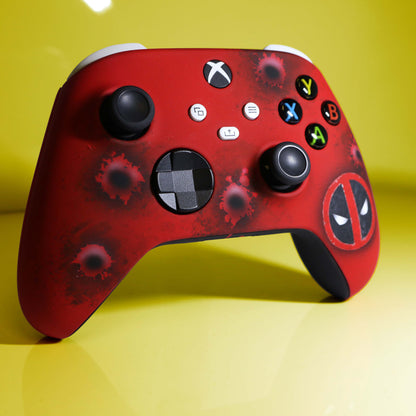 Custom Airbrush Controller Microsoft Xbox Series X - Xbox One S - Maximum Effort Deadpool Merc With A Mouth