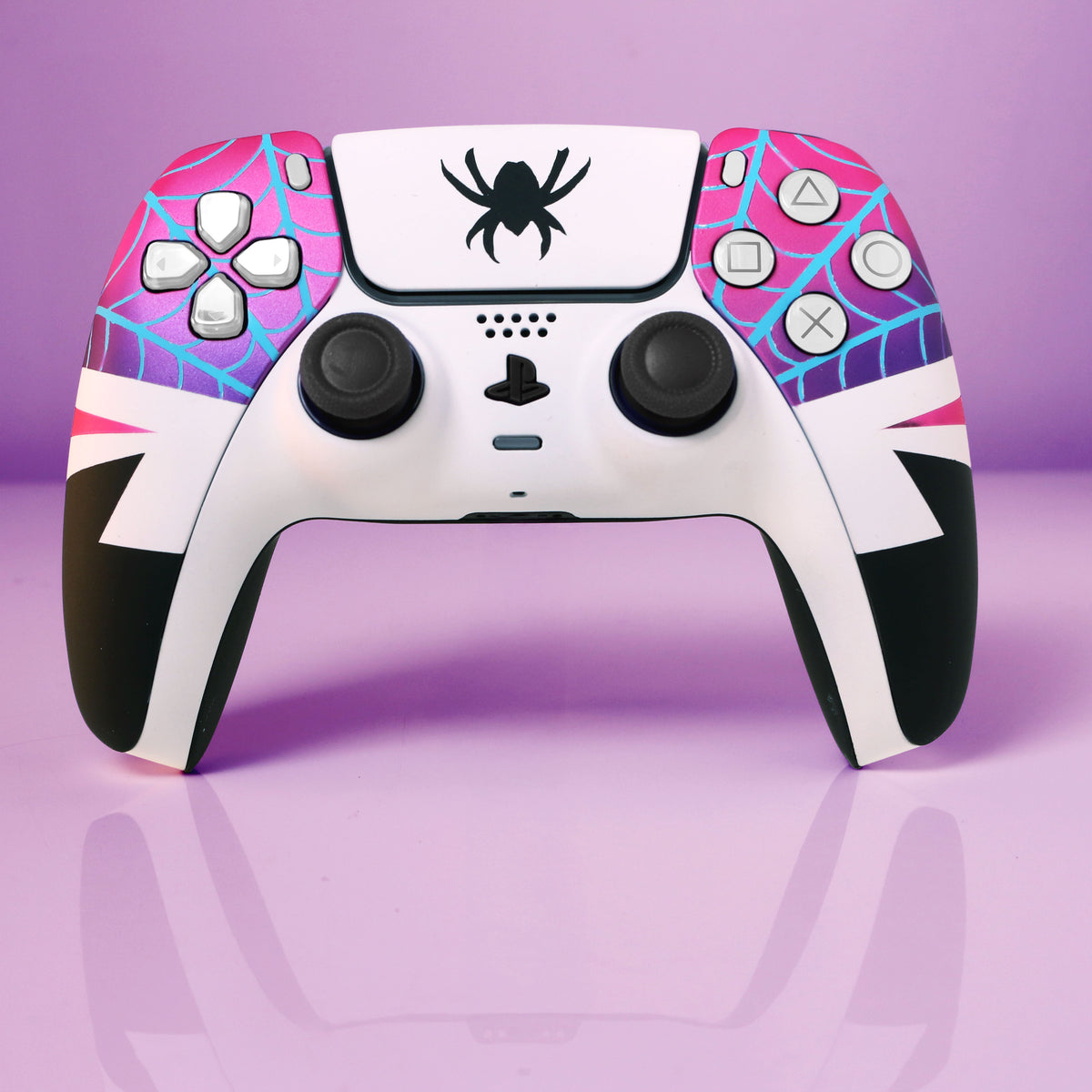 Custom Airbrush Controller Sony Playstation 5 PS5 - Spider Gwen Spiderverse Ghost