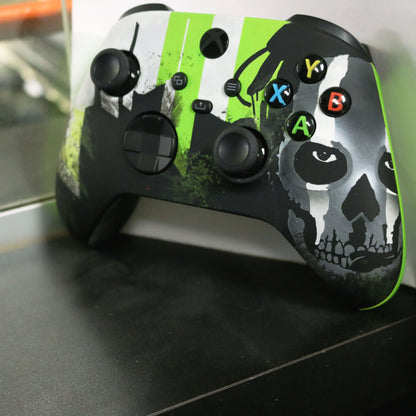 Custom Airbrushed Controller Microsoft Xbox Series X - Xbox One S - Modern Warfare 2 Ghost Call Duty 