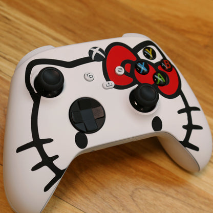 Custom Airbrushed Controller Microsoft Xbox Series X - Xbox One S - Hello Kitty Cute Anime