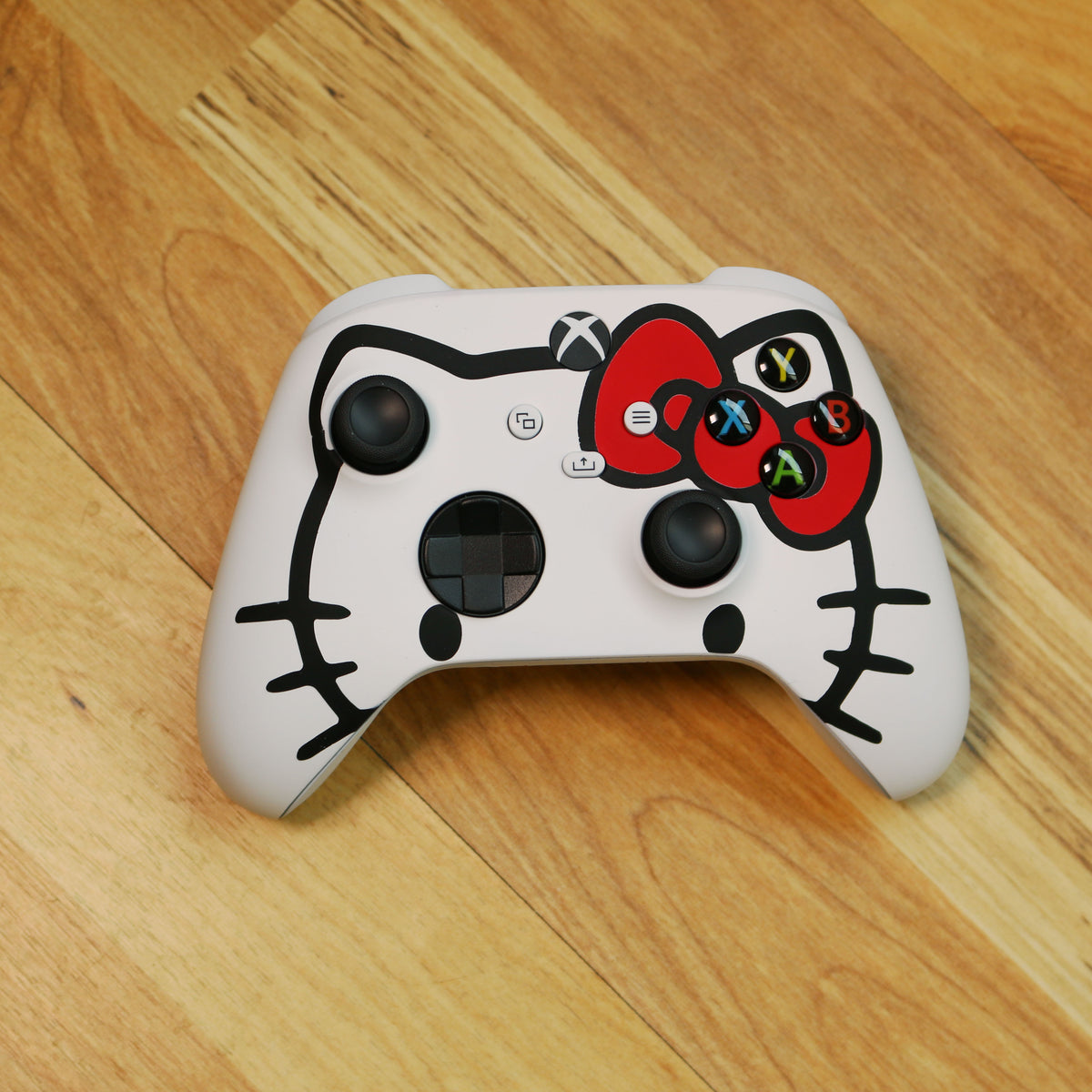 Custom Airbrushed Controller Microsoft Xbox Series X - Xbox One S - Hello Kitty Cute Anime