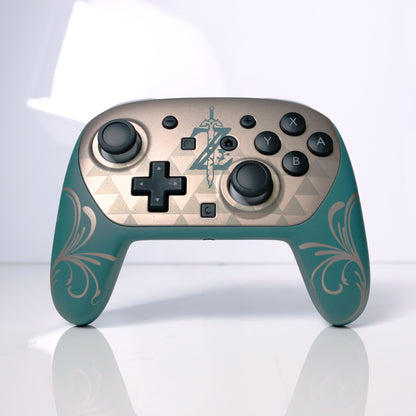 Custom Airbrush Painted Controller Nintendo Switch 2 Two - SSBU Smash Bros Anime LoZ Hero Legend of Zelda Link Master Sword Navi