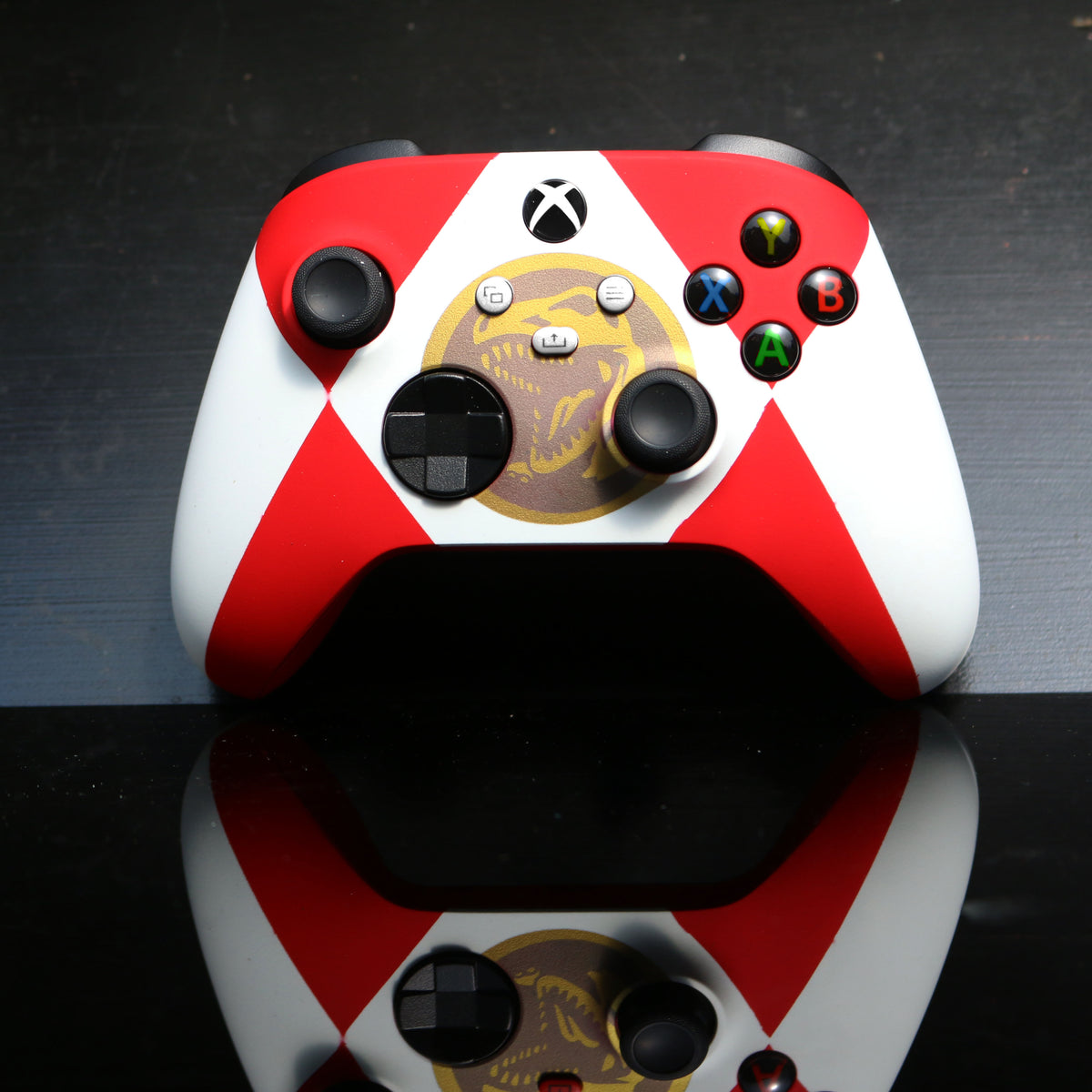 Custom Airbrushed Controller Microsoft Xbox Series X - Xbox One S - Power Rangers Morphin Time Red
