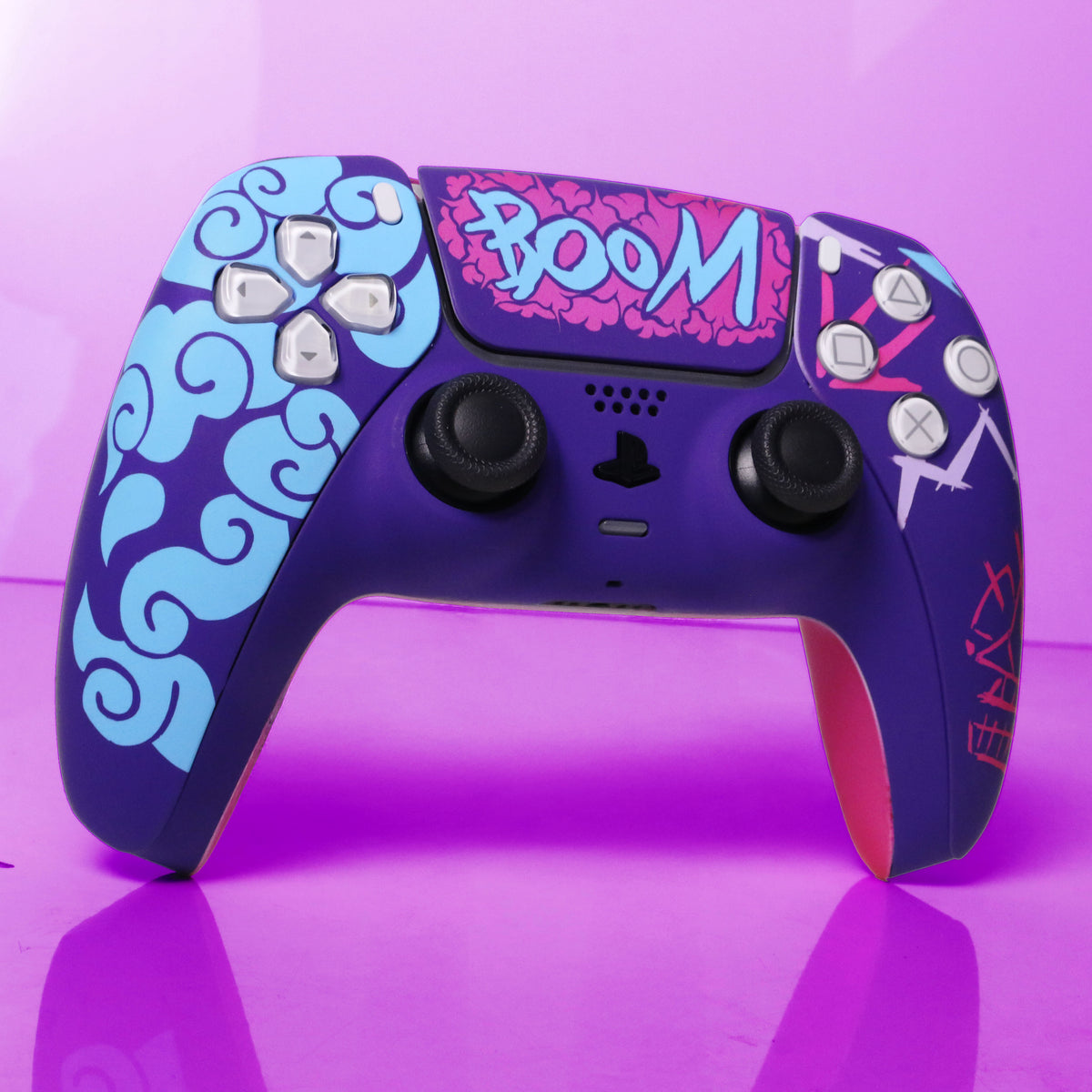 Custom Airbrush Painted Sony PlayStation 5 Controller PS5 - Ahegao Anime Red Manga Spicy Panel