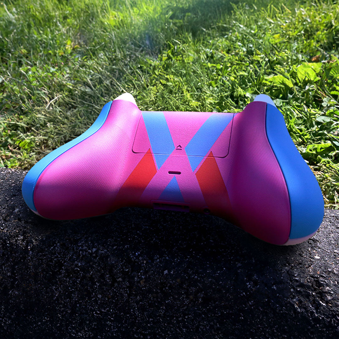 Custom Airbrush Controller Microsoft Xbox Series X - Xbox One S - Stardust David bowie Lightning Bolt