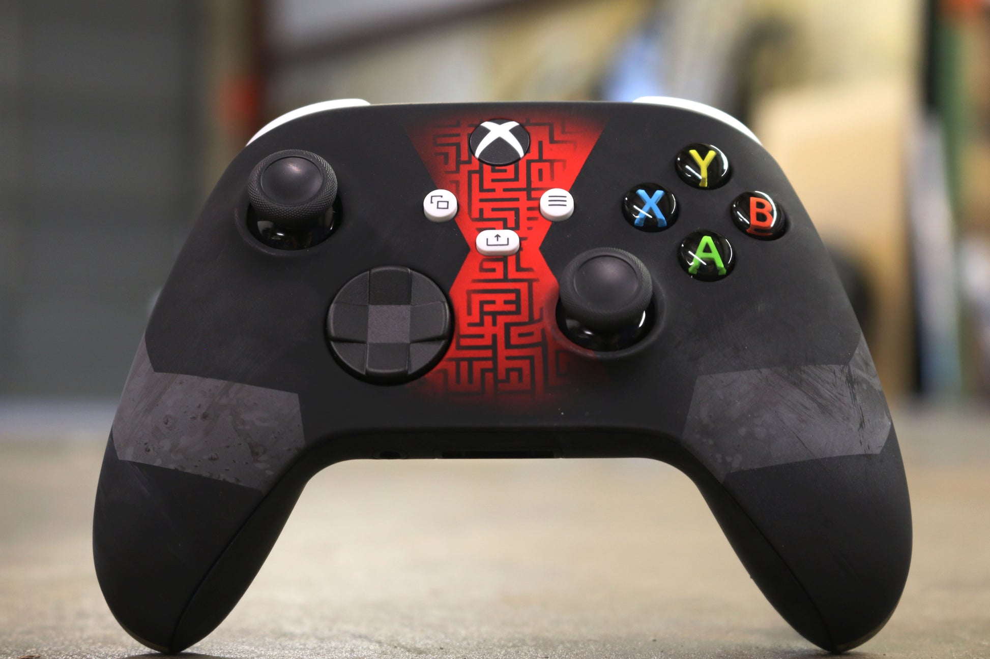 Custom Airbrush Controller Microsoft Xbox Series X - Xbox One S - Super Hero Black Widow Marvel