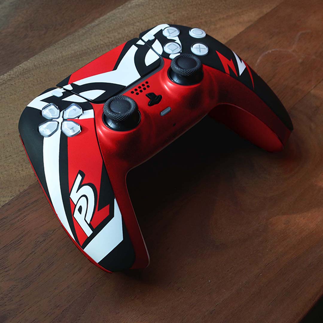Custom Airbrush Painted Sony PlayStation 5 PS5 - Persona Joker RPG Video Game Anime