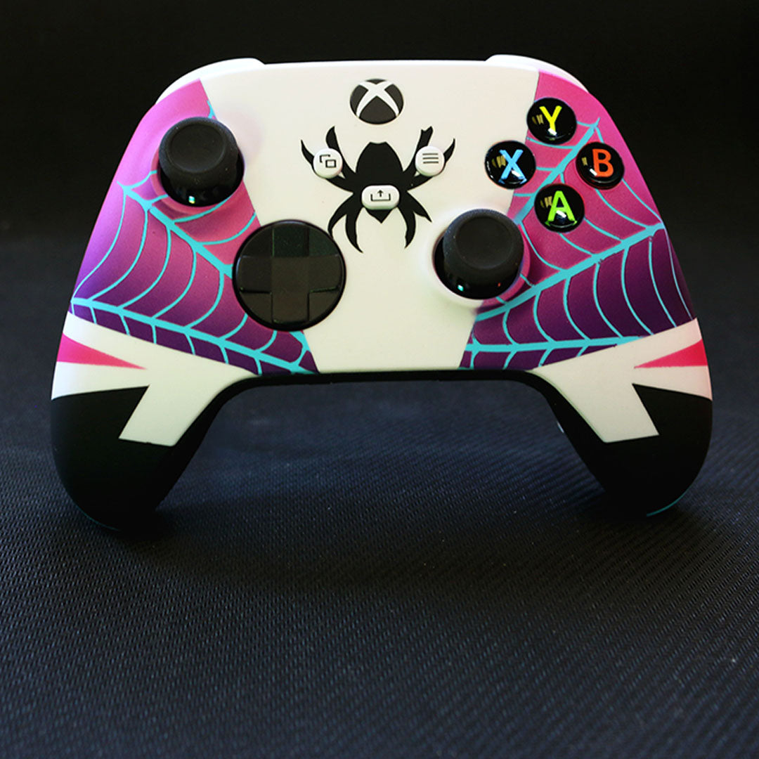 Custom Airbrush Controller Microsoft Xbox Series X - Xbox One S - Spider Gwen Spiderverse Ghost
