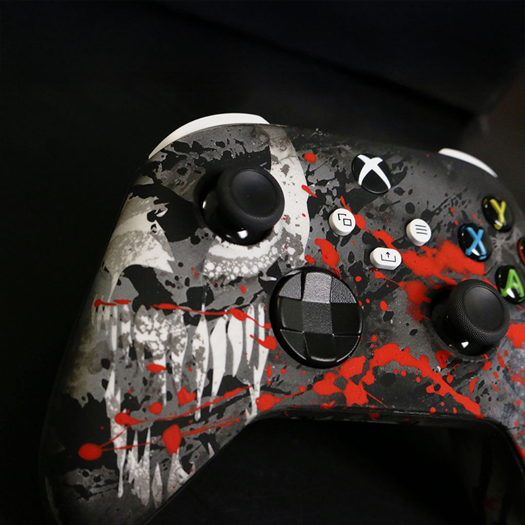 Custom Airbrush Controller Microsoft Xbox Series X - Xbox One S - Venomous Symbiote Venom Spiderman