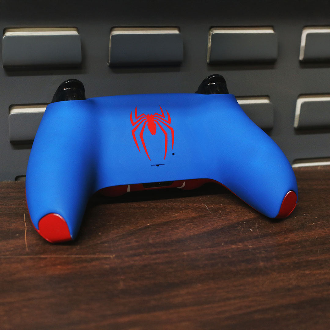 Custom Airbrush Controller Sony Playstation 5 PS5 - Web Slinger Spiderman Superhero Great Power