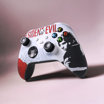 Custom Airbrush Controller Microsoft Xbox Series X - Xbox One S - Bio hazard Resident Evil Leon Raccoon Virus