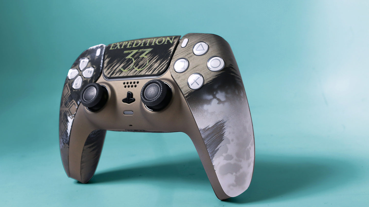 Custom Airbrush Painted Sony PlayStation 5 PS5 - Expedition 33 Painter French Mime Baguette Video Game RPG