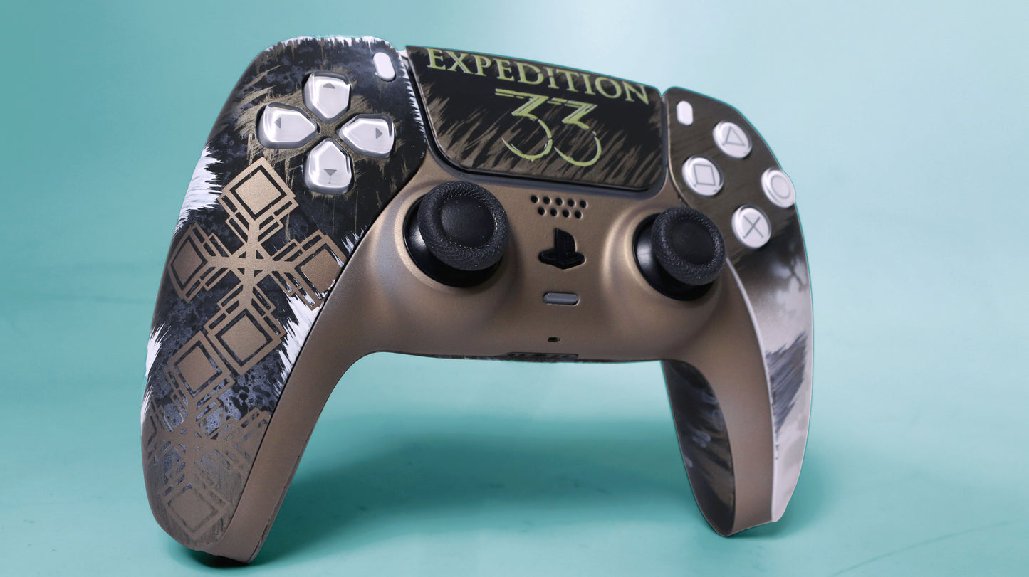 Custom Airbrush Painted Sony PlayStation 5 PS5 - Expedition 33 Painter French Mime Baguette Video Game RPG