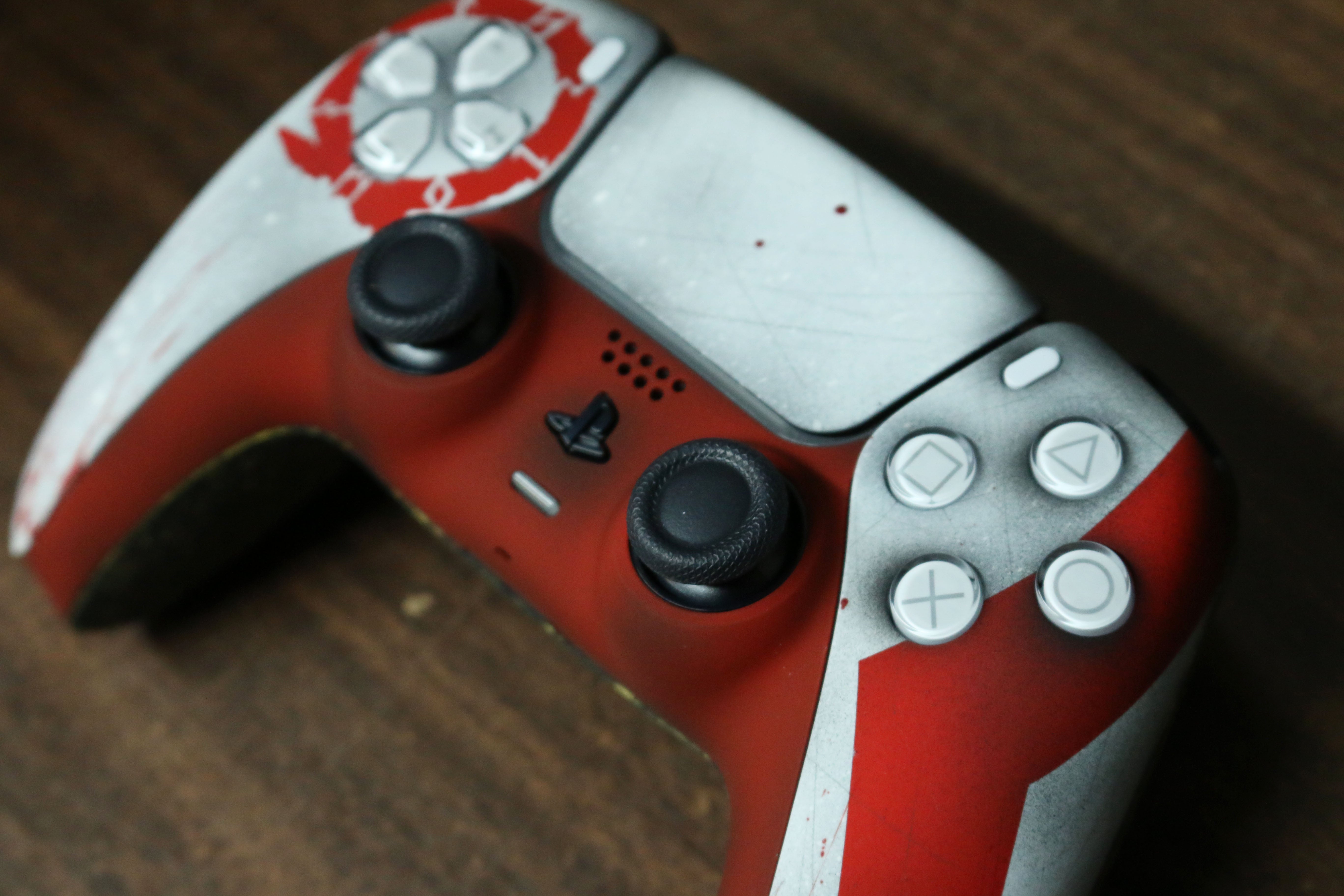 Custom Airbrushed Controller Sony Playstation 5 PS5 - God of War Omega Kratos