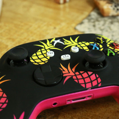 Custom Airbrush Controller Microsoft Xbox Series X - Xbox One S - Pineapple Express Summer Time Ombre Fade Fruit