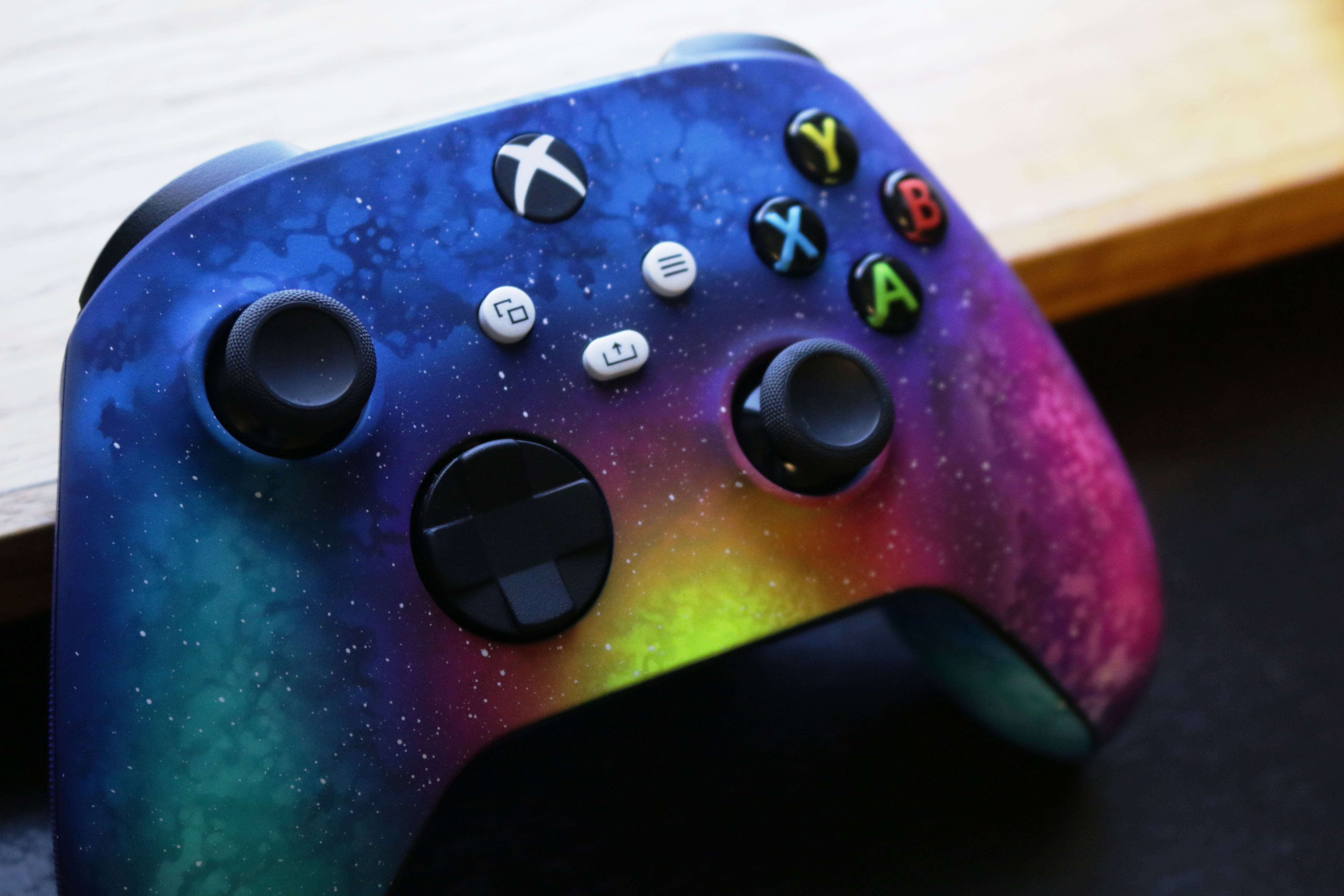 Custom Airbrushed Controller Microsoft Xbox Series X - Xbox One S - Galaxy Space Stars Universe