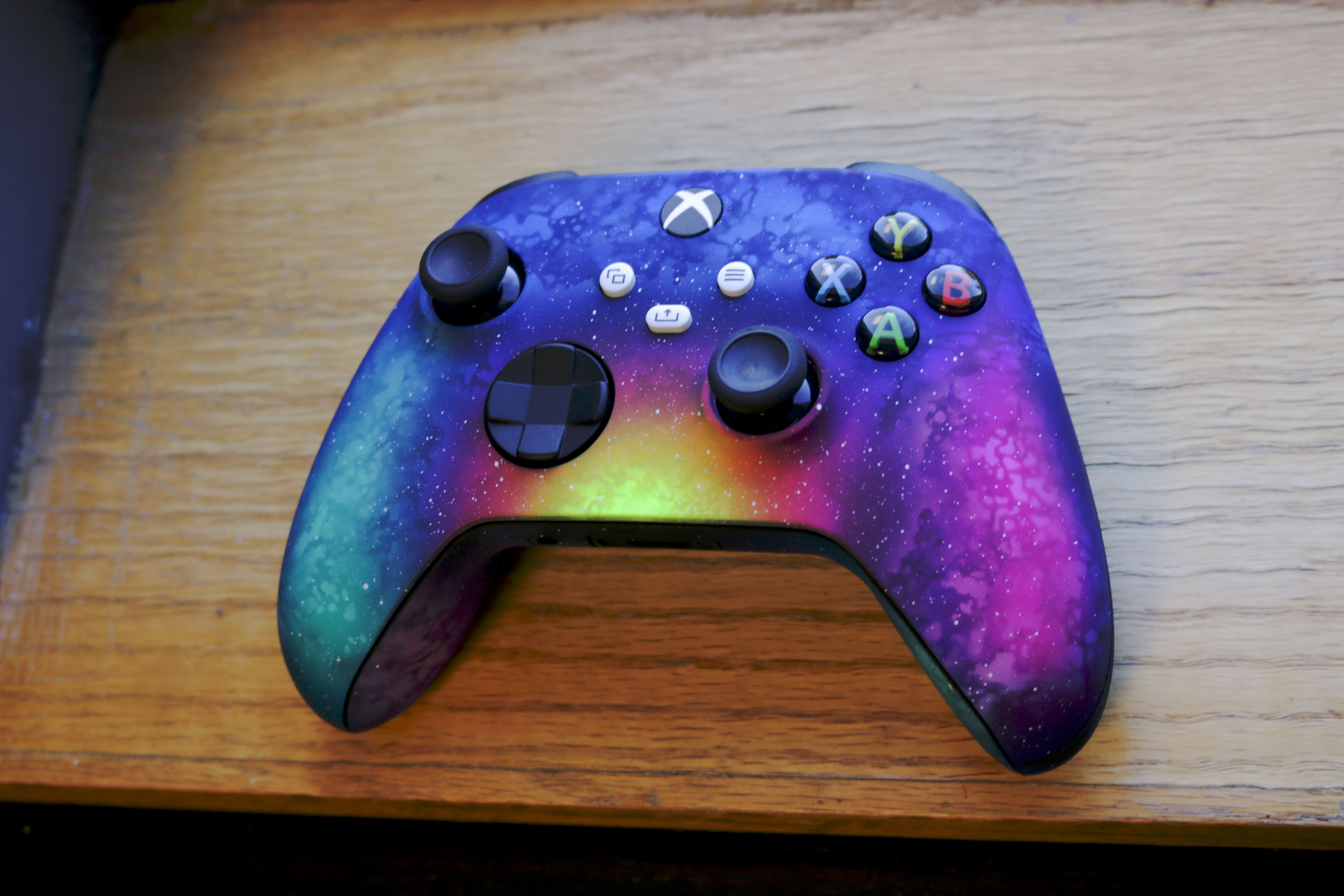 Custom Airbrushed Controller Microsoft Xbox Series X - Xbox One S - Galaxy Space Stars Universe