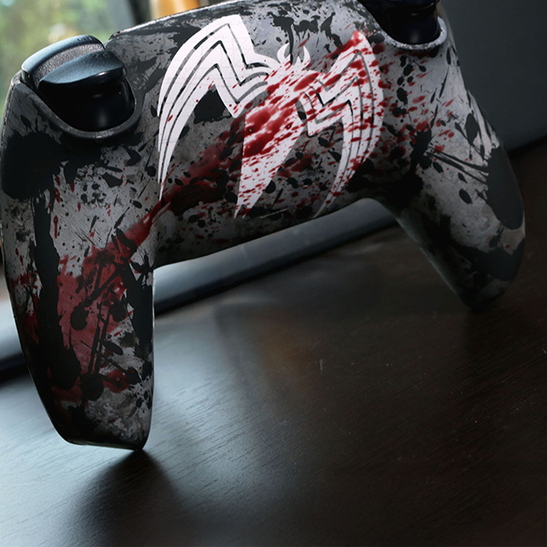 Custom Airbrush Controller Sony Playstation 5 PS5 - Venomous Symbiote Venom Spiderman
