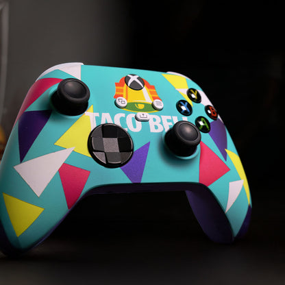 Custom Airbrushed Controller Microsoft Xbox Series X - Xbox One S - Taco Bell Live Mas Food
