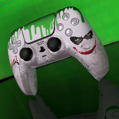 Custom Airbrush Controller Sony Playstation 5 PS5 - Why So Serious Joker Drip Bat Man 