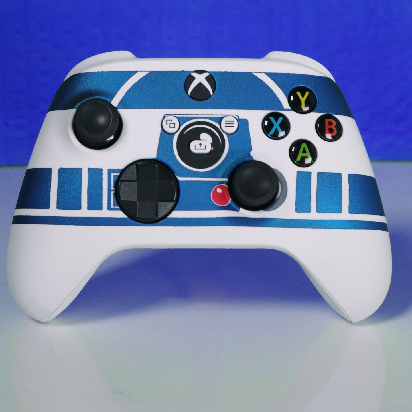 Custom Controller Microsoft Xbox Series X - Xbox One S - Droid R2 Plucky Blue Face