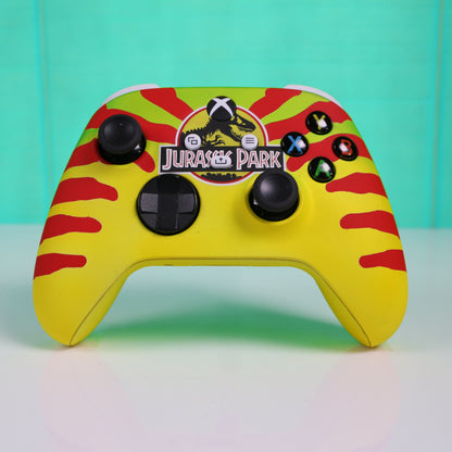 Custom Airbrush Painted Xbox Series X Controller – Retro Dinosaur Inspired Design - Xbox Series X, Series S, Xbox One, and Windows PCs - Retro dinosaur-inspired theme