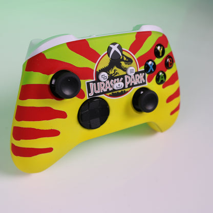 Custom Airbrush Painted Xbox Series X Controller – Retro Dinosaur Inspired Design - Xbox Series X, Series S, Xbox One, and Windows PCs - Retro dinosaur-inspired theme
