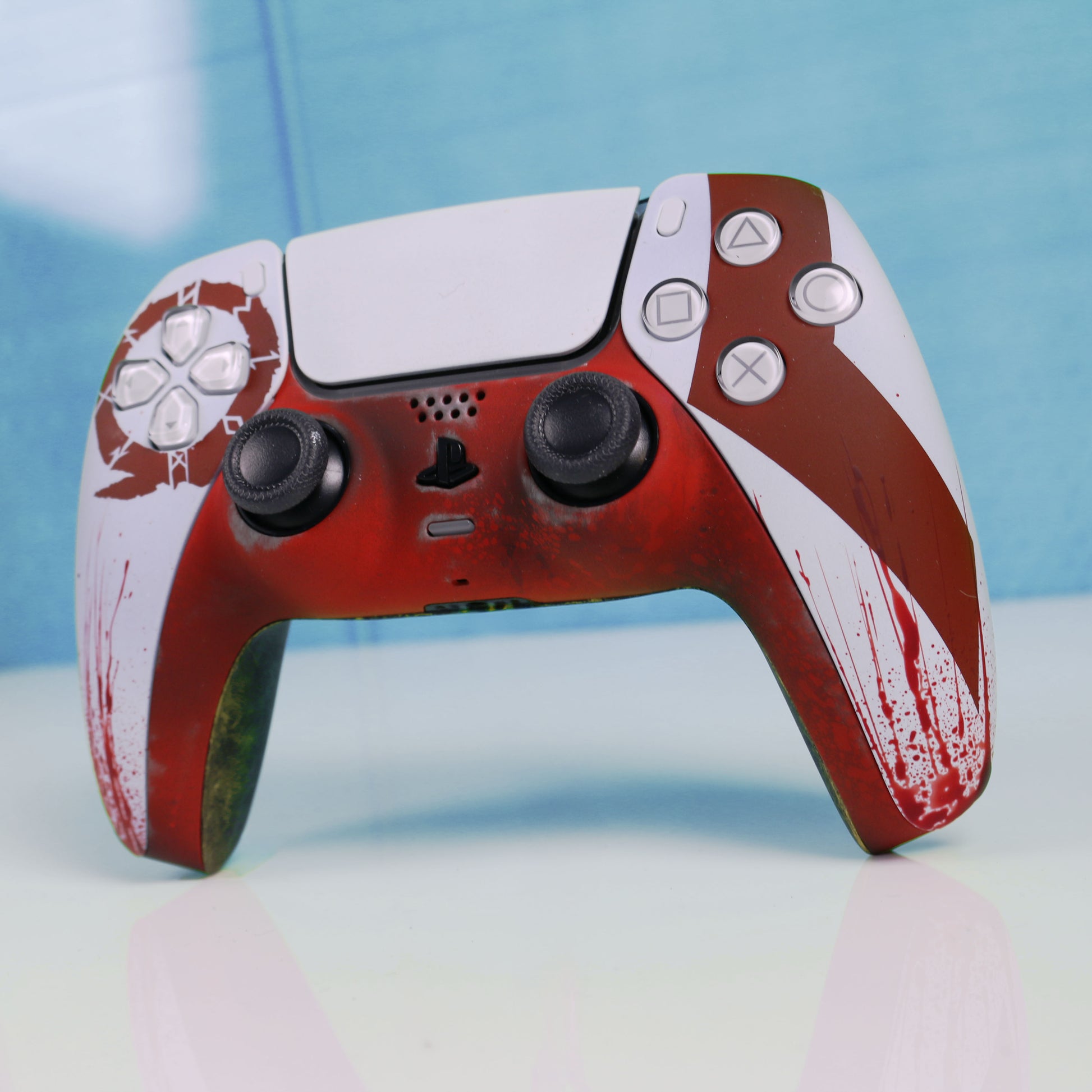 Custom Airbrushed Controller Sony Playstation 5 PS5 - God of War Omega Kratos