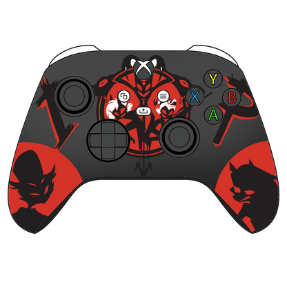 Custom Controller Microsoft Xbox Series X - Xbox One S - Helluva Boss Imp Assassin Hell Imps Demons Angels Secret Mission Wolf Owl
