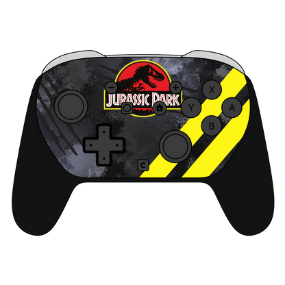 Custom Airbrush Painted Controller Nintendo Switch 2 Two - Dinosaur Park Jurassic Yellow Grey T-Rex 