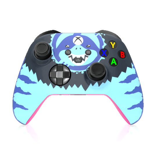 Custom Airbrush Controller Microsoft Xbox Series X - Xbox One S - Land Shark Jeff 