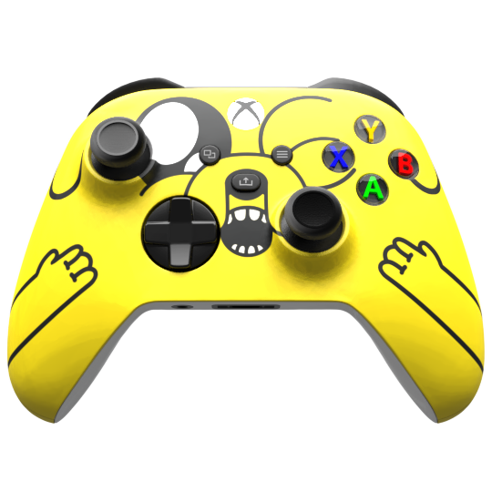 Custom Airbrush Controller Microsoft Xbox Series X - Xbox One S -Adventure Time Jake Dog