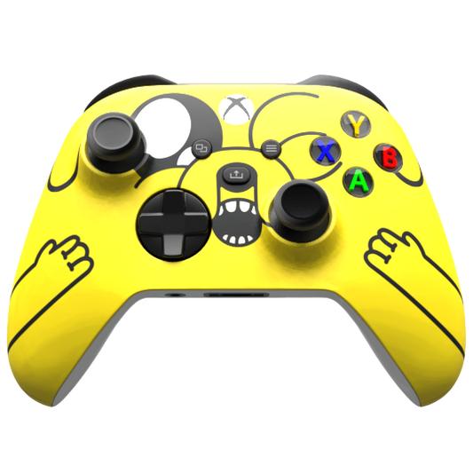 Custom Airbrush Controller Microsoft Xbox Series X - Xbox One S -Adventure Time Jake Dog