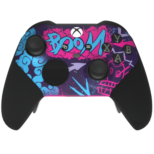 Custom Airbrush Controller Microsoft Xbox Series X - Xbox One S - Elite - Jinx Pink Boom Blue Powder Puff Arcane