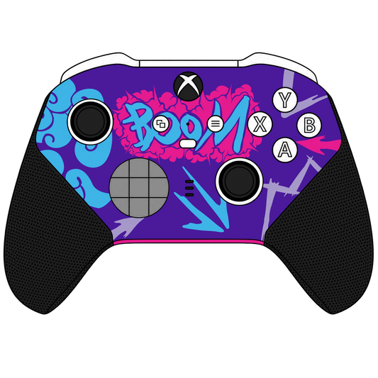 Custom Airbrush Controller Microsoft Xbox Series X - Xbox One S - Elite - Jinx Pink Boom Blue Powder Puff Arcane