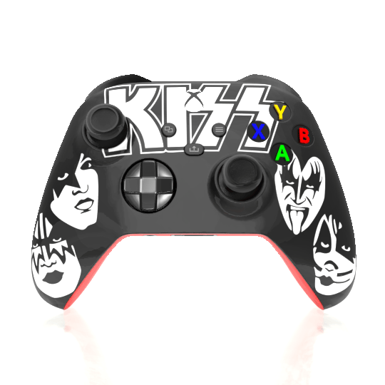 Custom Airbrush Controller Microsoft Xbox Series X - Xbox One S - KISS Heavy Metal Facepaint