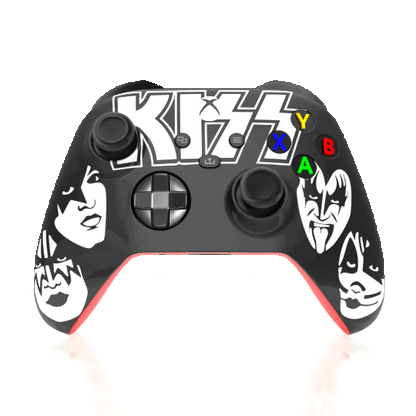 Custom Airbrush Controller Microsoft Xbox Series X - Xbox One S - KISS Heavy Metal Facepaint