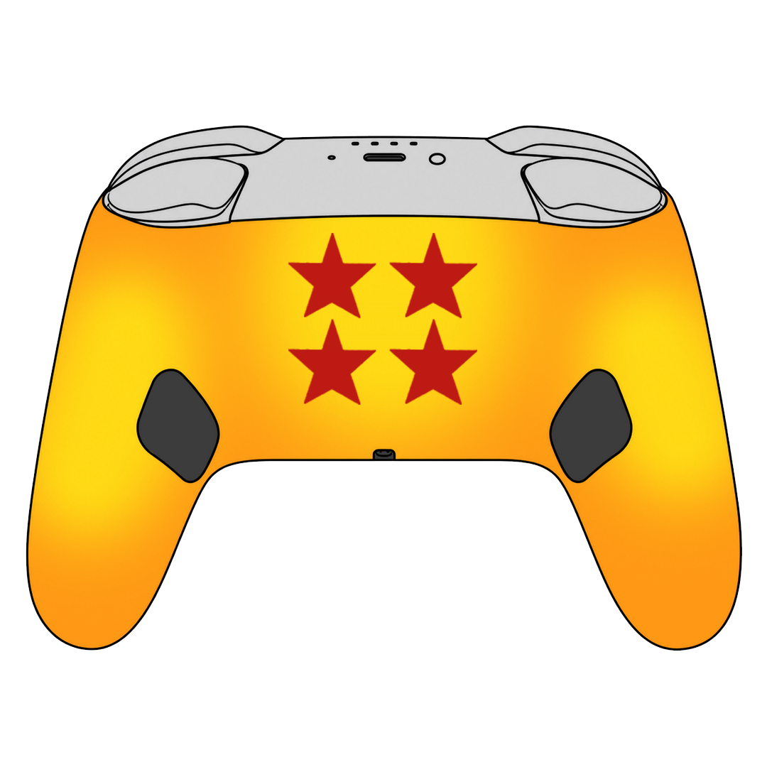 Custom Airbrush Painted Controller Nintendo Switch 2 Two -  Anime Fighting Saiyan Orange Dragon Ball Z Carrot Kakarot DBZ Scifi