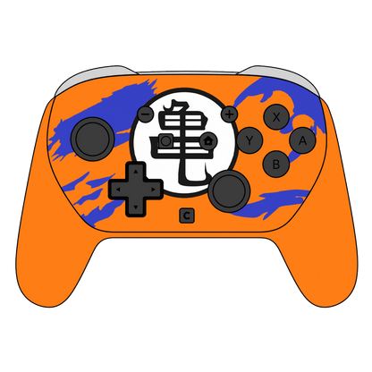 Custom Airbrush Painted Controller Nintendo Switch 2 Two -  Anime Fighting Saiyan Orange Dragon Ball Z Carrot Kakarot DBZ Scifi