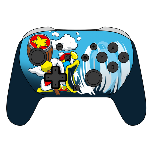 Custom Airbrush Painted Controller Nintendo Switch 2 Two - SSBU Smash Bros Anime Kirby Villain Dedede Star 