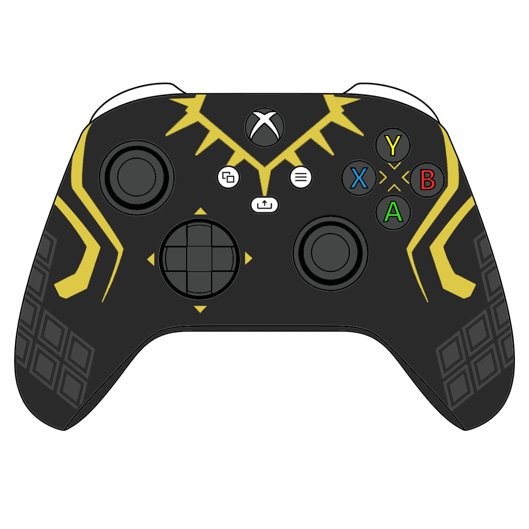 Custom Controller Microsoft Xbox Series X - Xbox One S - King Panther Wakanda Forever Superhero