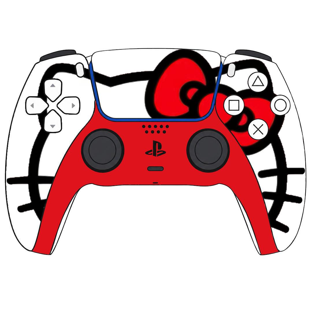 Custom Airbrushed Controller Sony Playstation 5 PS5 - Hello Kitty Friendship Cute Anime