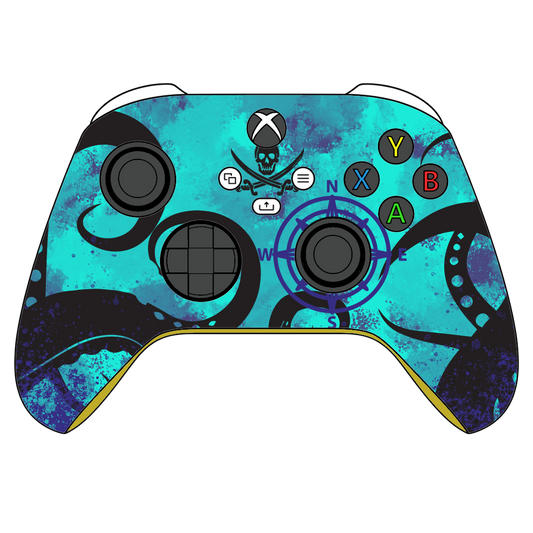 Custom Controller Microsoft Xbox Series X - Xbox One S - Sea of Thieves The Kraken Ocean Pirates