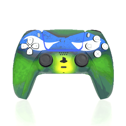 Custom Airbrush Controller Sony Playstation 5 PS5 - Super Hero TMNT Donatello Mikey Raph Leo Turtle Teenage Mutant Ninja