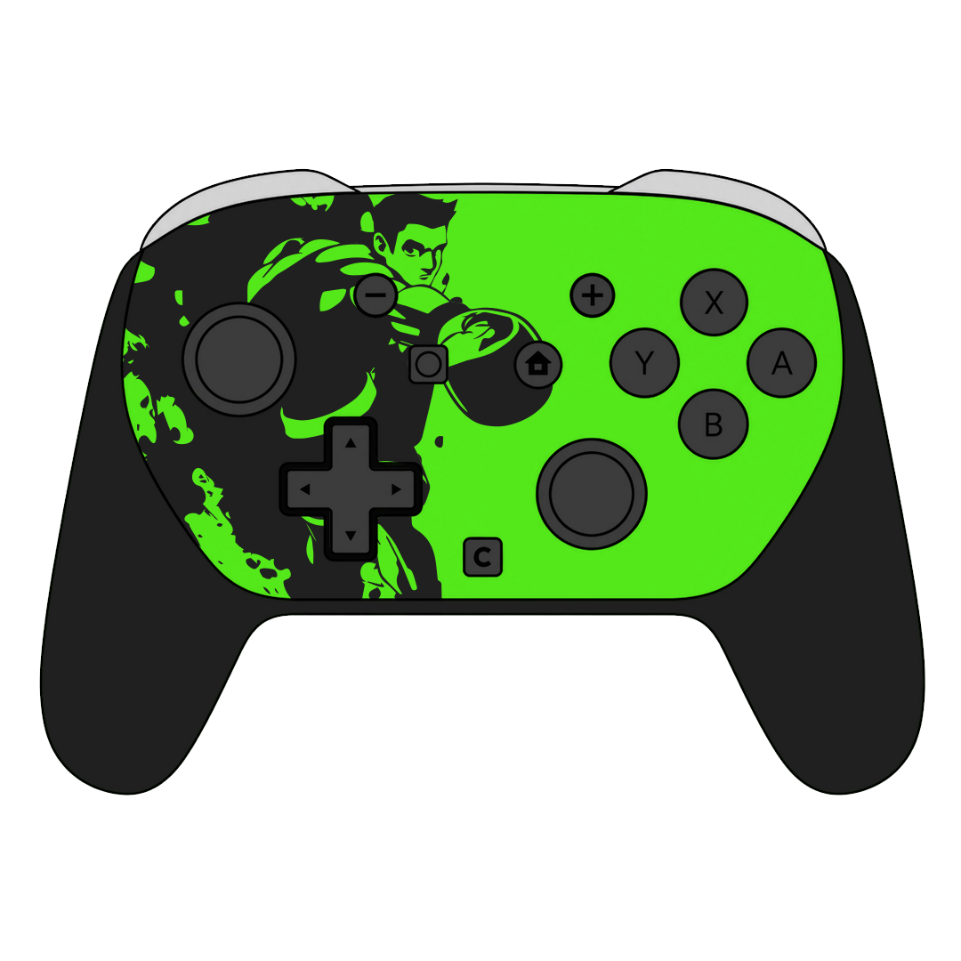Custom Airbrush Painted Controller Nintendo Switch 2 Two - SSBU Smash Bros Anime FGC Fighting Boxing