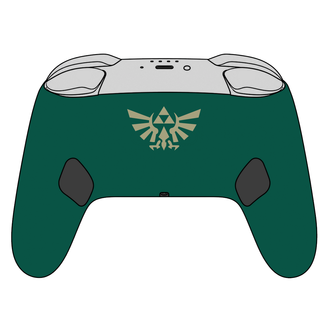Custom Airbrush Painted Controller Nintendo Switch 2 Two - SSBU Smash Bros Anime LoZ Hero Legend of Zelda Link Master Sword Navi