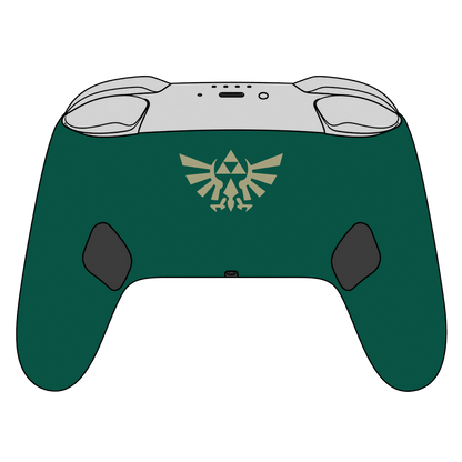 Custom Airbrush Painted Controller Nintendo Switch 2 Two - SSBU Smash Bros Anime LoZ Hero Legend of Zelda Link Master Sword Navi