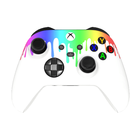 Custom Controller Microsoft Xbox Series X - Xbox One S - Liquid Spectrum Drip Rainbow