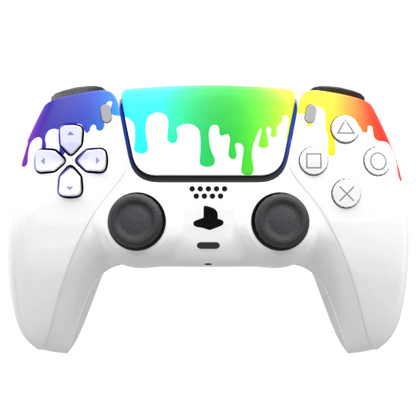 Custom Controller Sony Playstation 5 PS5 - Liquid Spectrum Drip Rainbow