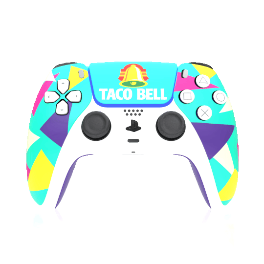 Custom Airbrushed Controller Sony Playstation 5 PS5 - Taco Bell Live Mas Food